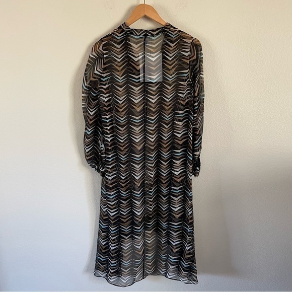 Diane Von Furstenberg Kipling Caftan Beach Cover Up Geometric Print Size 4 - Picture 8 of 17